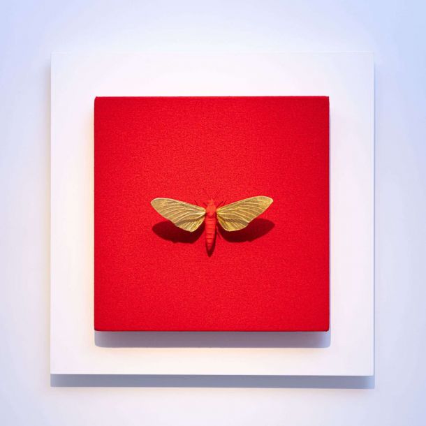 Samuel Dejong Anatomia Red Series - Hawk Moth Sculpture
